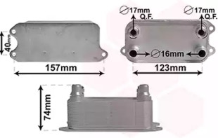 VAN WEZEL 30013702 -  масляный радиатор, двигательное масло